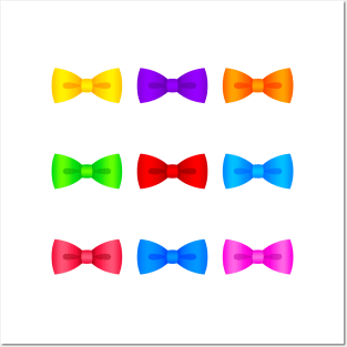 Colorful Gentleman Bows Posters and Art